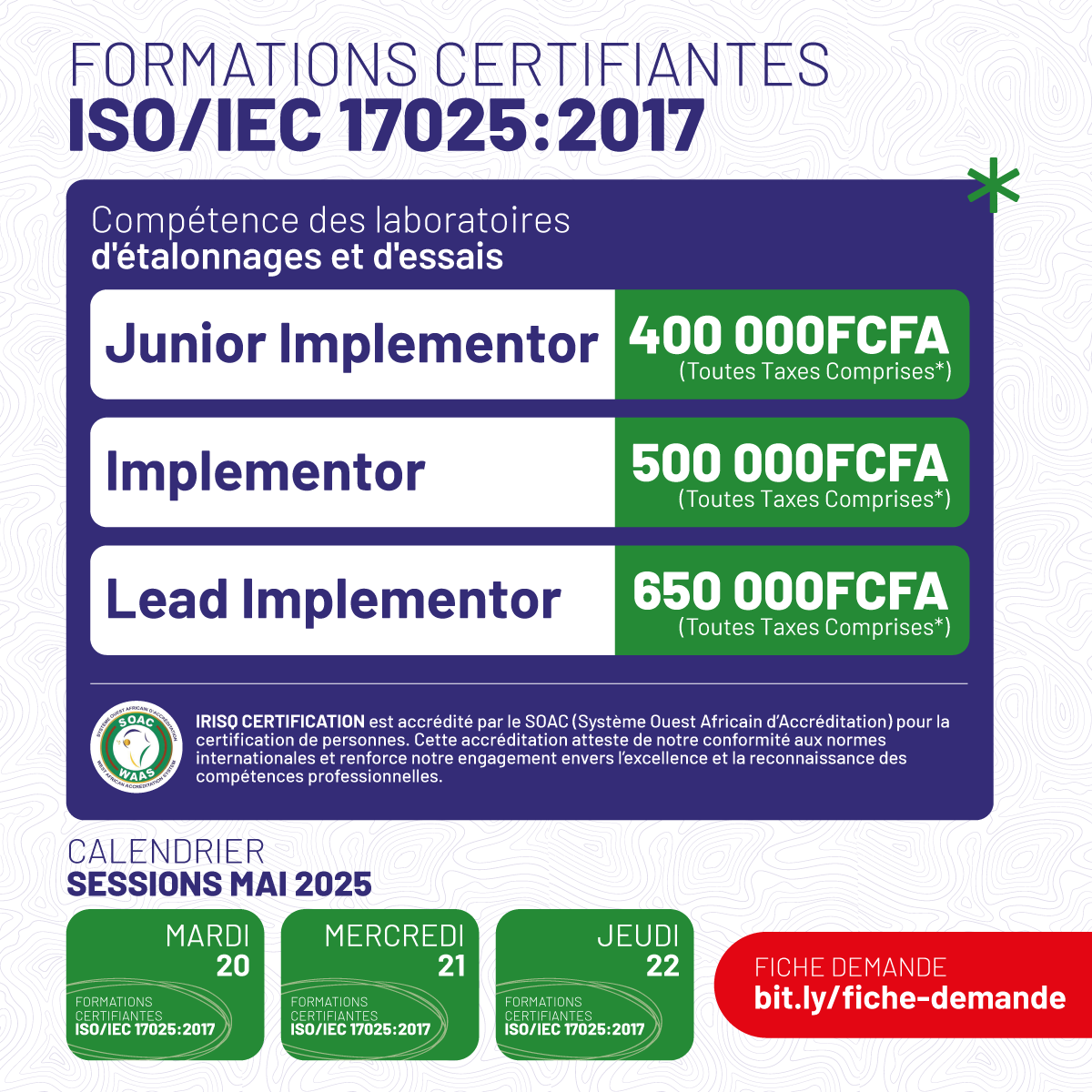 FORMATION CERTIFIANTE ISO 9001:2015 (Exigences pour la mise en place d’un Système de Management de la Qualité)